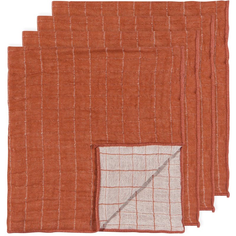 Cinnamon Stick Double Weave Cotton Napkins – Set of 4