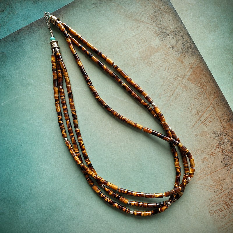 Tiger's Eye Multi-Strand Necklace