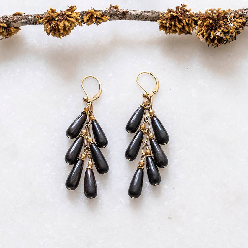 Buffalo Horn Fringe Earrings