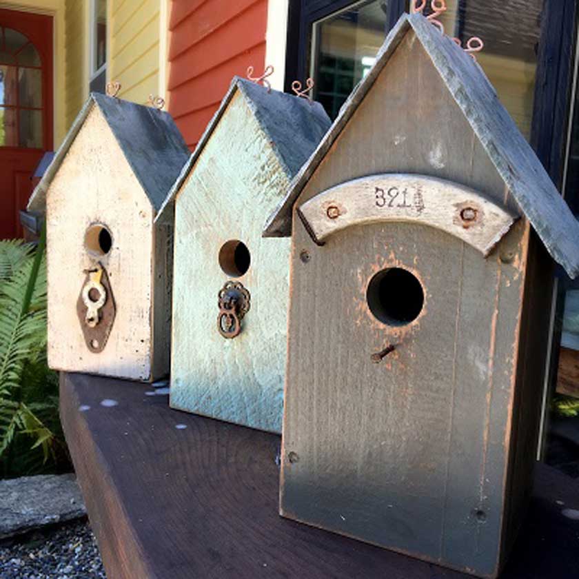 Handmade Vintage Birdhouses