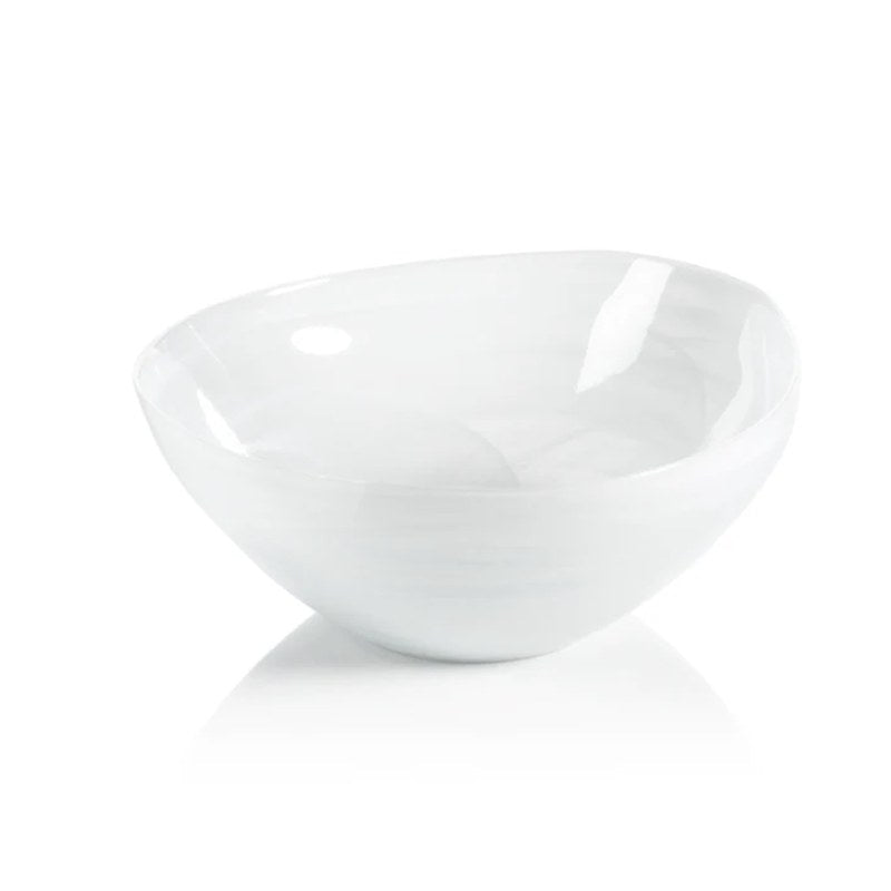 Organic Alabaster Glass Bowl