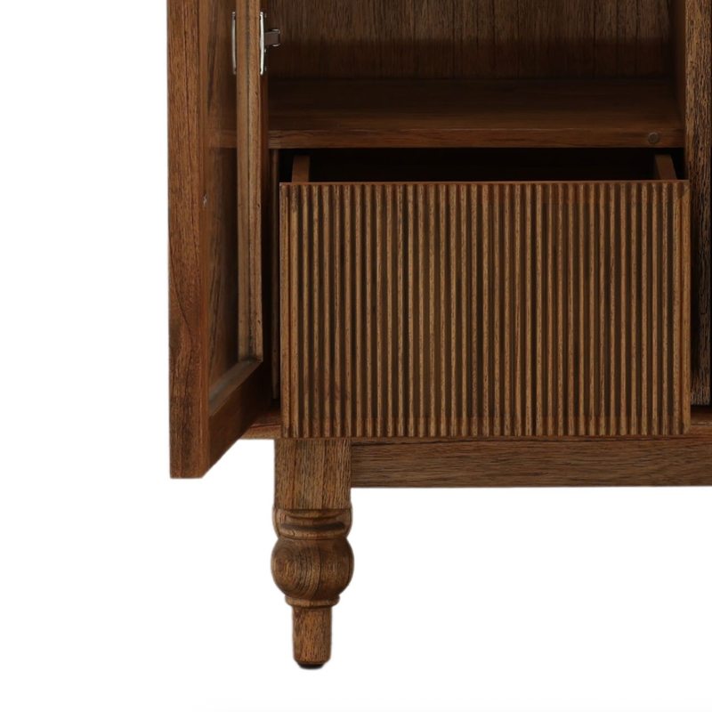 Okemo Mid-Century Wood Display Cabinet