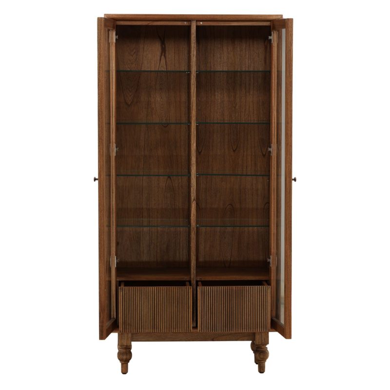 Okemo Mid-Century Wood Display Cabinet