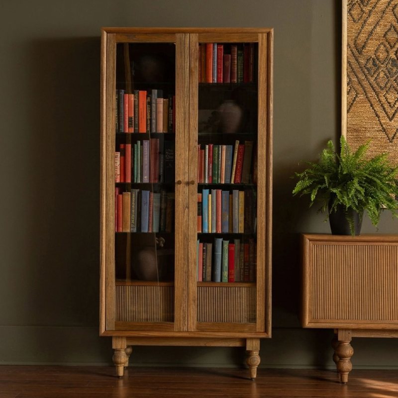 Okemo Mid-Century Wood Display Cabinet