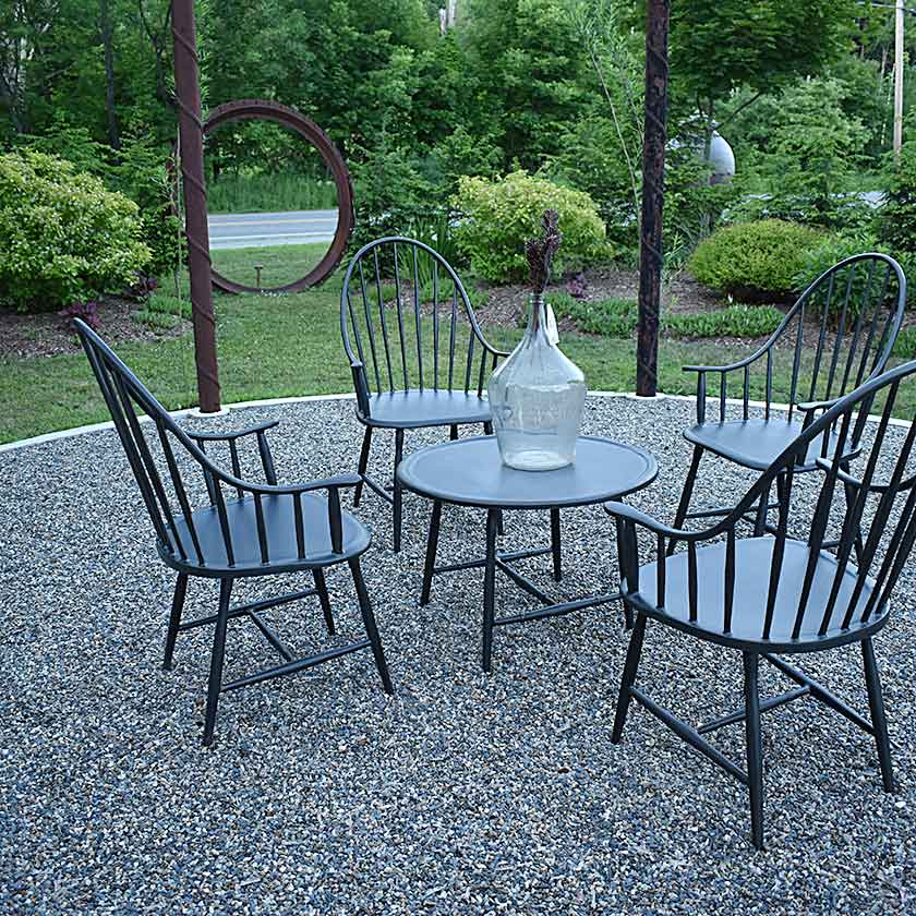 Cast aluminum outdoor furniture. Made in the USA.