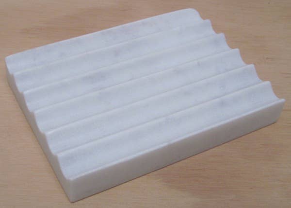 Stone Marble Fluted rectangle Soap Dish