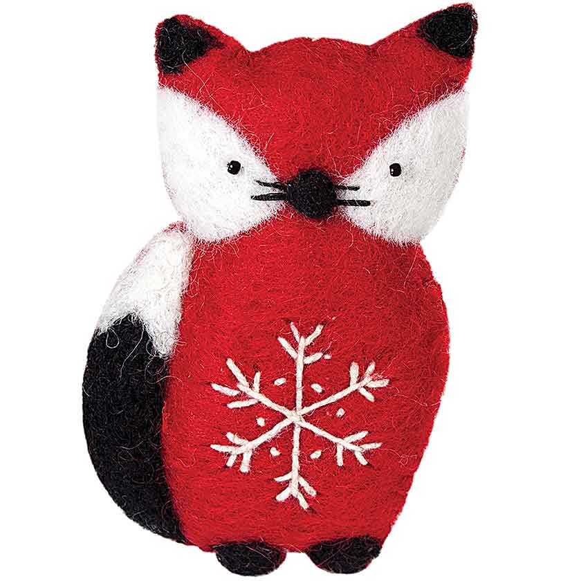 Felted Fox  Ornament