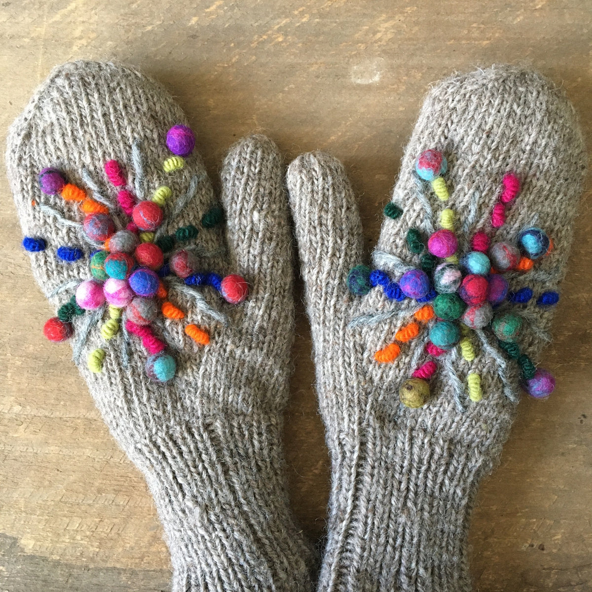 Felted Star Mittens
