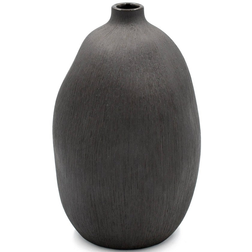 Black Organic Porcelain Bud Vase