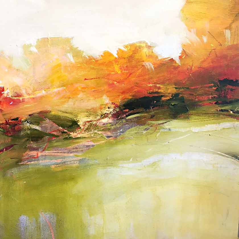 abstract VT landscape oil painting by Julia Jensen