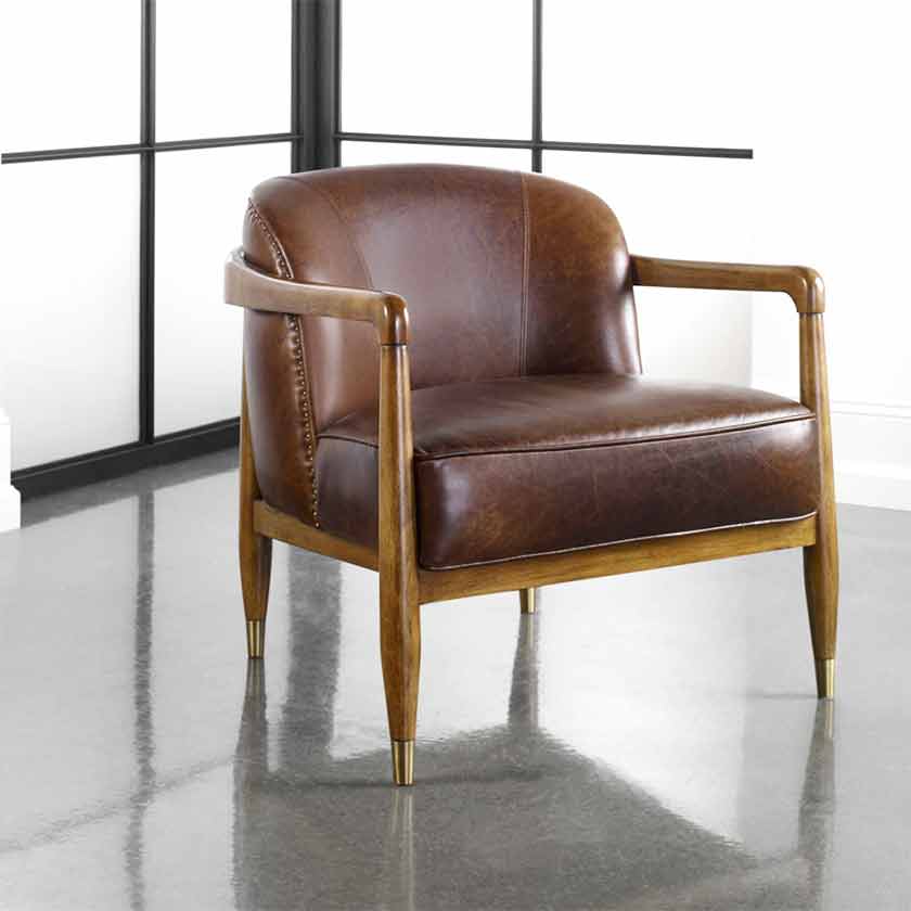 June  Leather Accent Chair