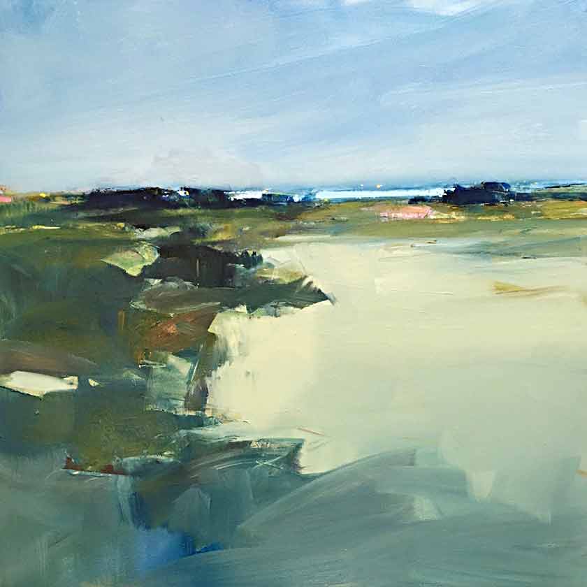 abstract VT landscape oil painting by Julia Jensen