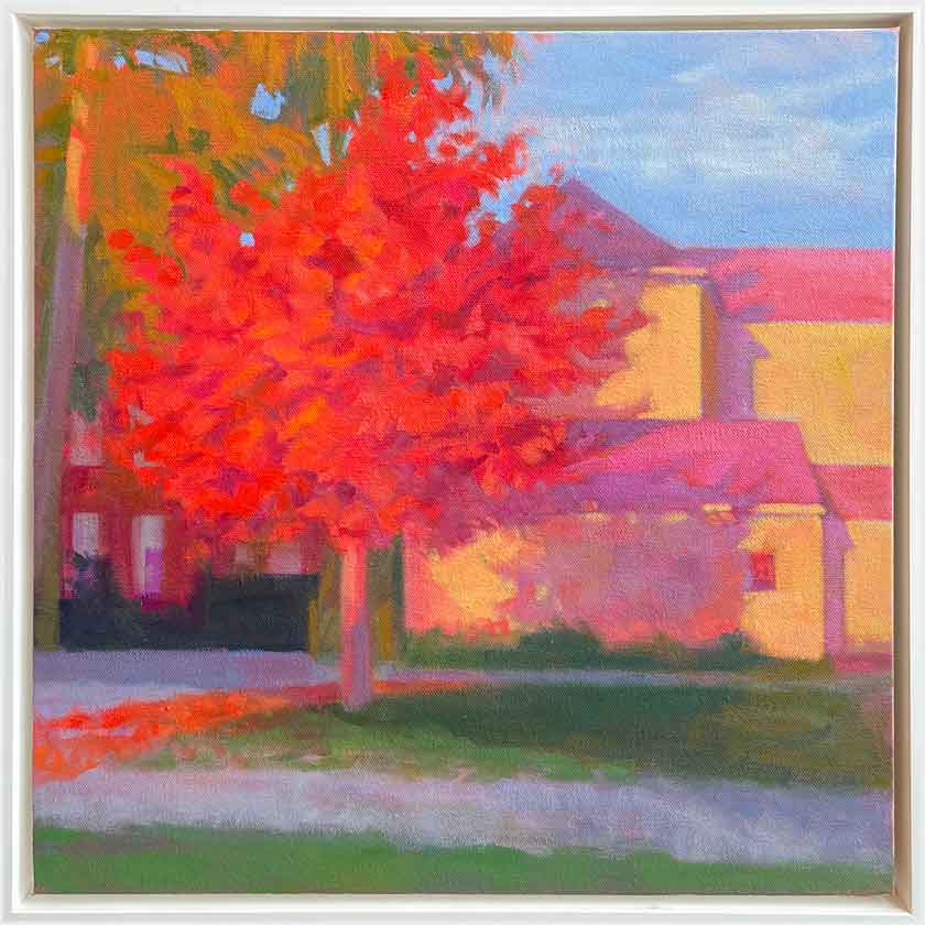 Vermont Fall oil paining at DaVallia Gallery