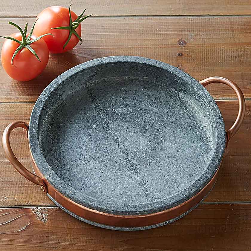 Soapstone Saute Pan with Lid - DaVallia