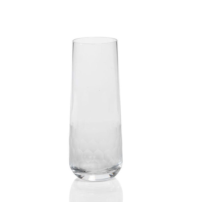 Fez Cut Frosted Stemless Champagne Flute