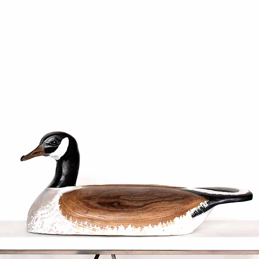 hand carved wooden bird Canadain Goose