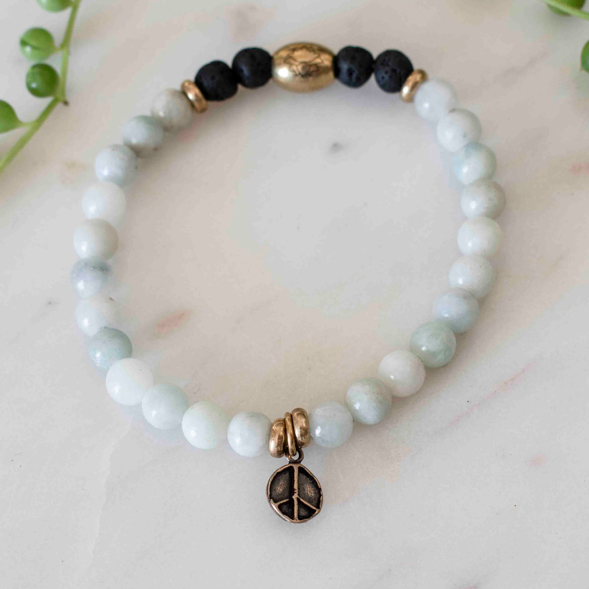Peace Symbol Aromatherapy Diffuser Bracelet