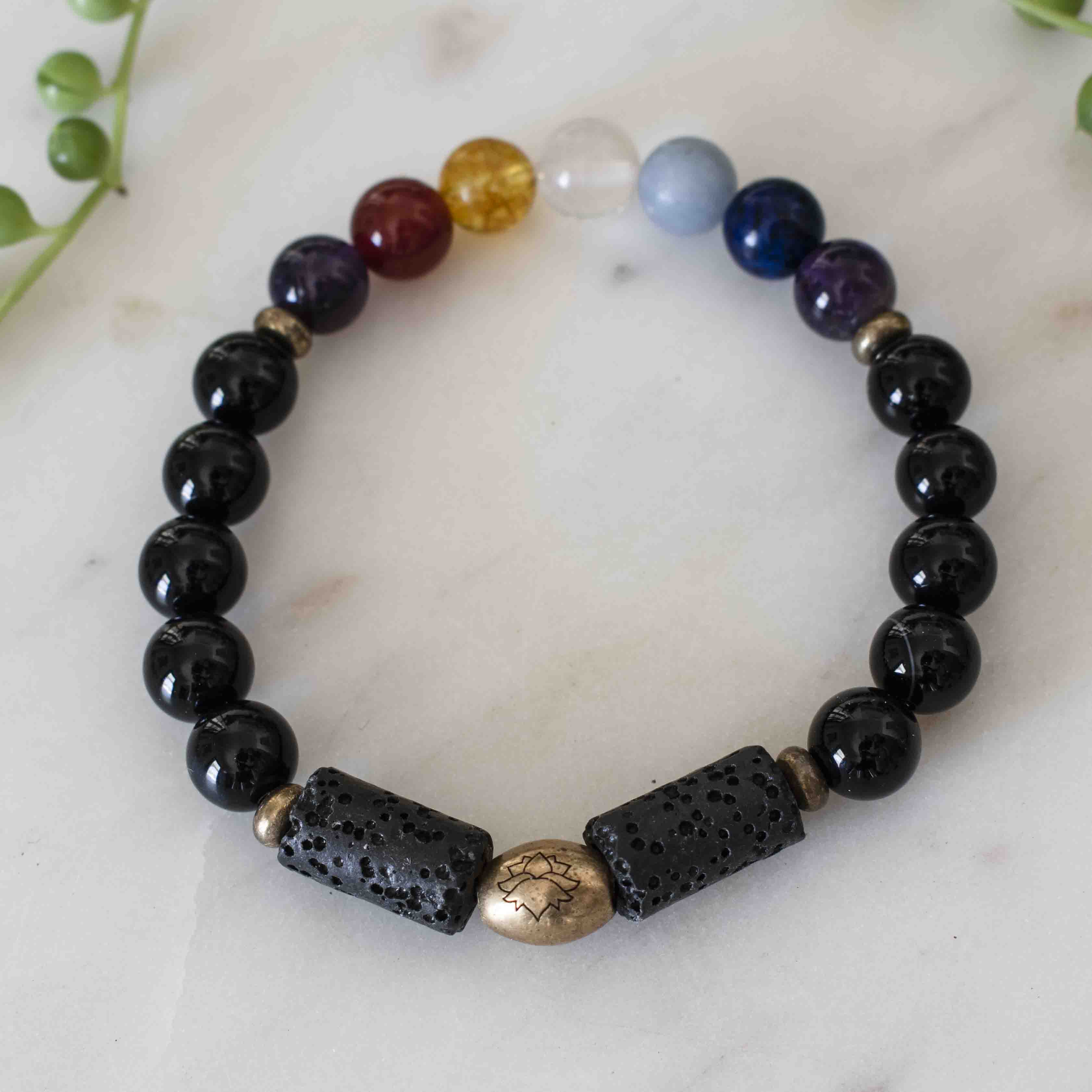 Chakra Yoga Charmed Aroma Bracelet For Women And Men Healing Lava Rock With  Natural Stones From Wishlove7878, $1.01 | DHgate.Com