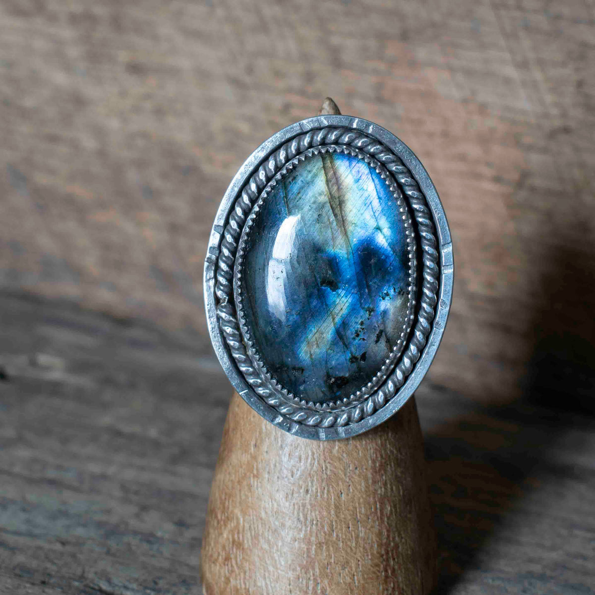 Aurora Labradorite Ring