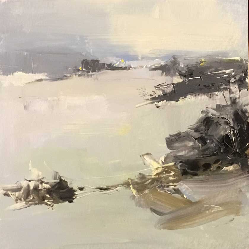 abstract VT landscape oil painting by Julia Jensen