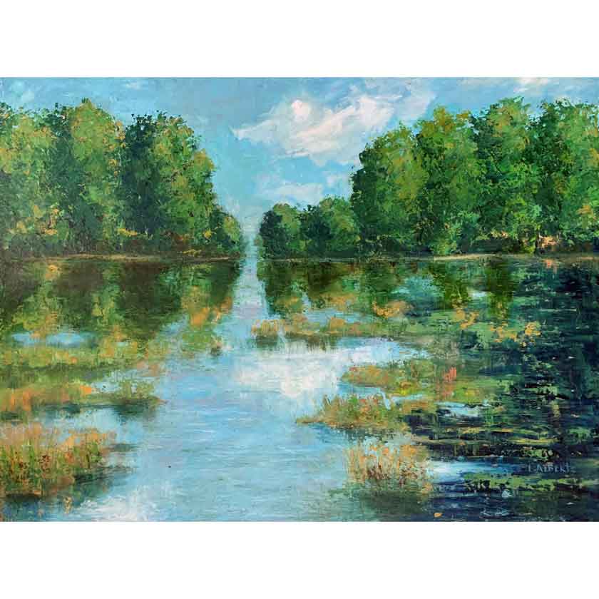 Original landscape oil painting by Laurie Alberts at DaVallia Gallery