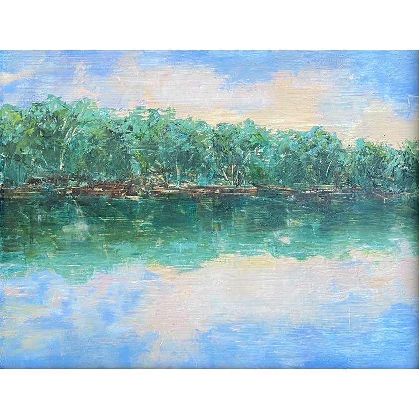 Pink River- Oil Painting 8x10