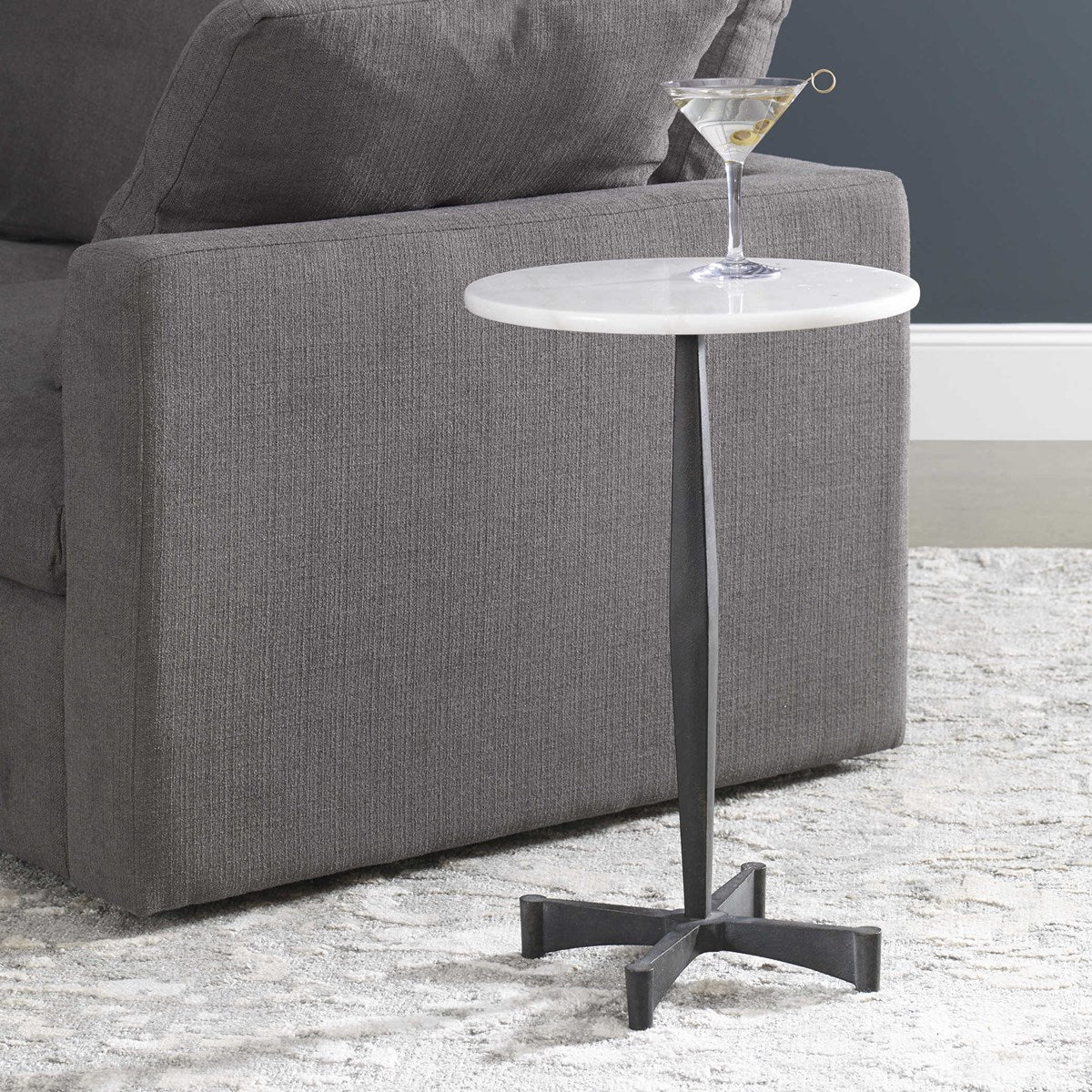 marble top accent drink table