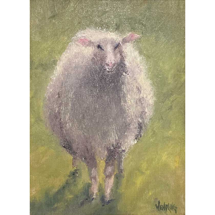 VT sheep oil painting by Marilyn Wendling