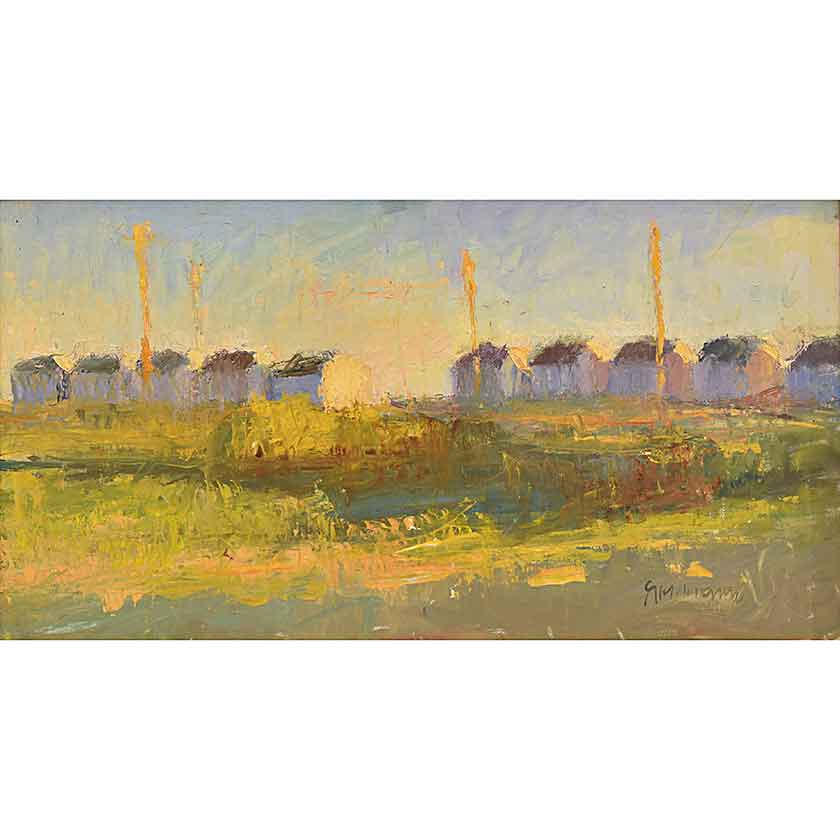 10 on 6-Oil Painting 14x26 by VT plein-air painter Mary Giammario