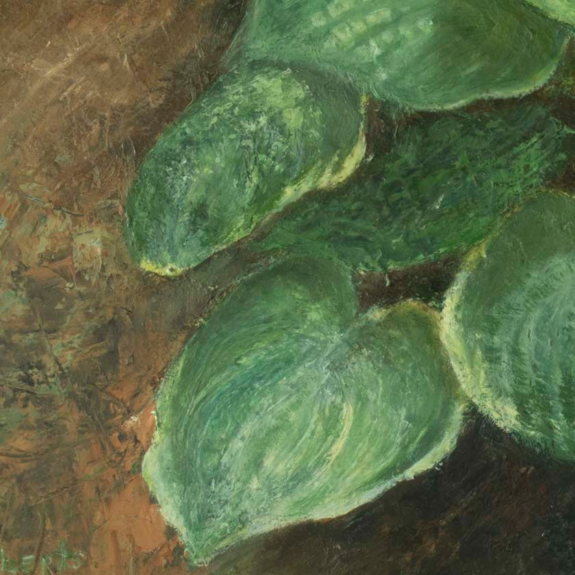 Hostas - Oil &amp; Cold Wax Painting 16x24