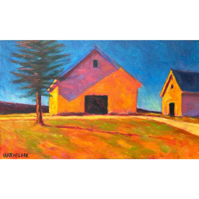 Barn oil painting by Peter Batchelder