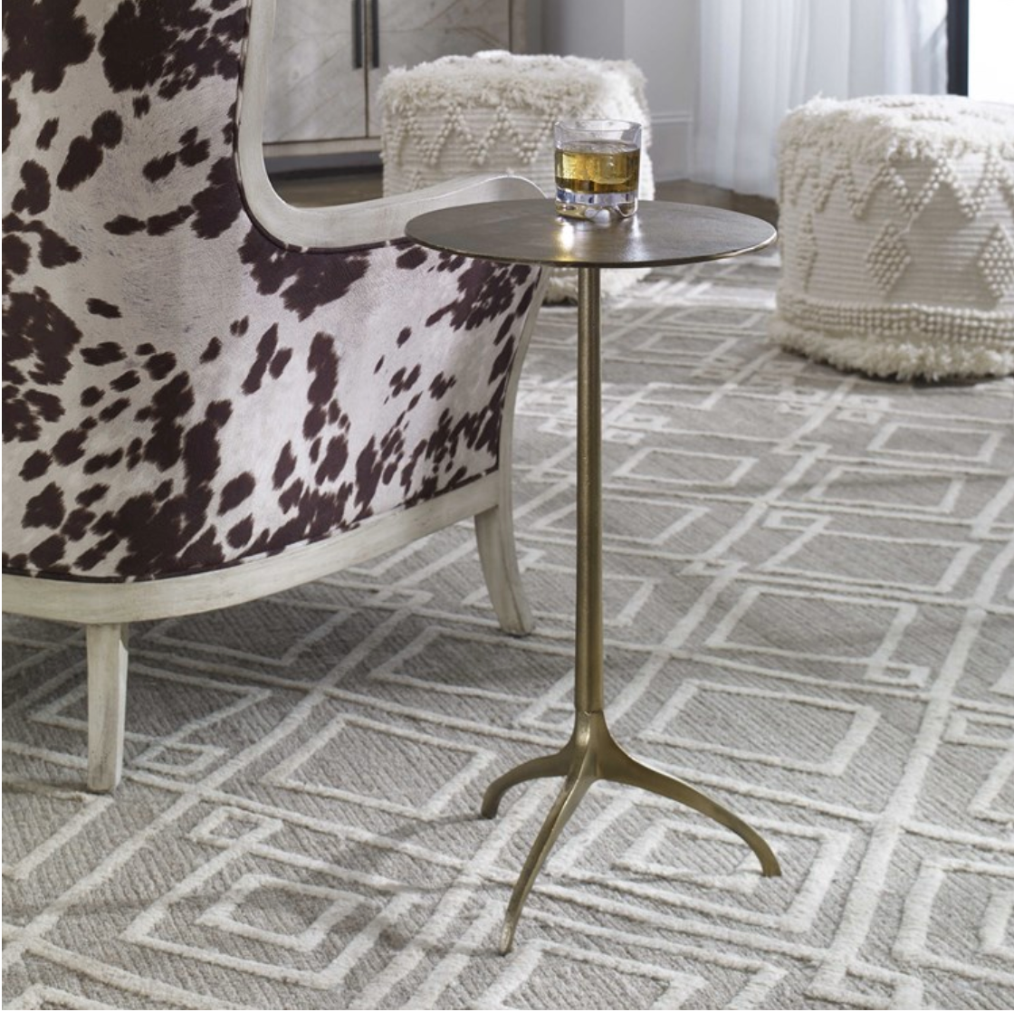 Gold Industrial Accent Table