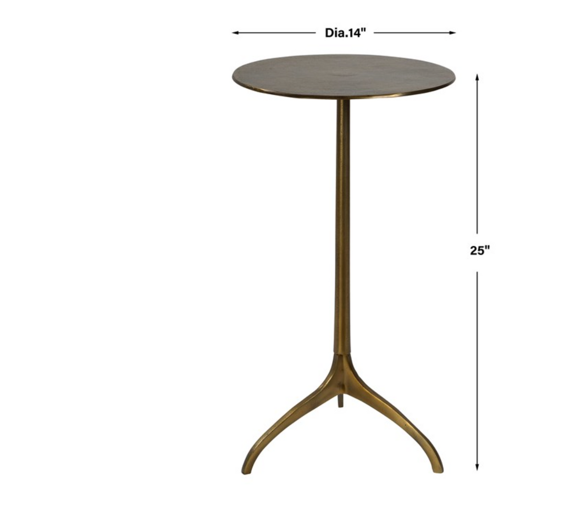 Gold Industrial Accent Table