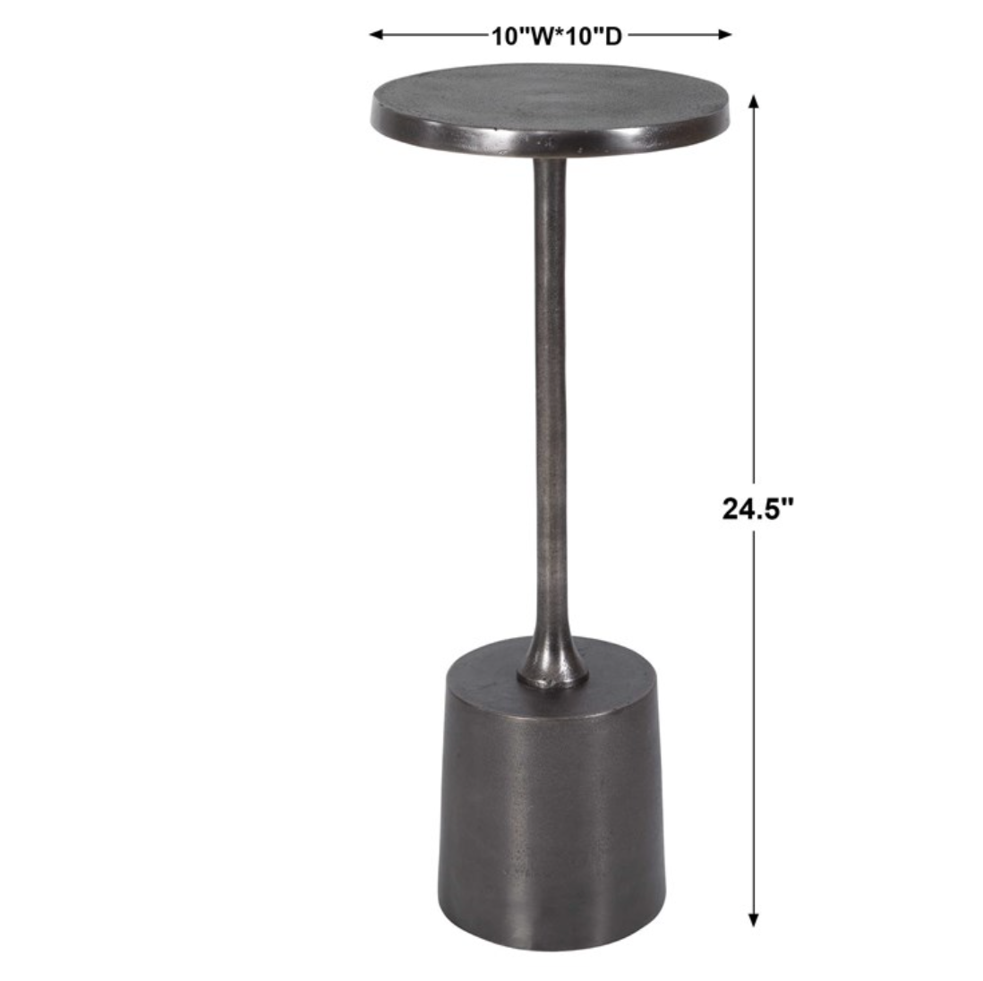 Drink Accent Table-Nickel