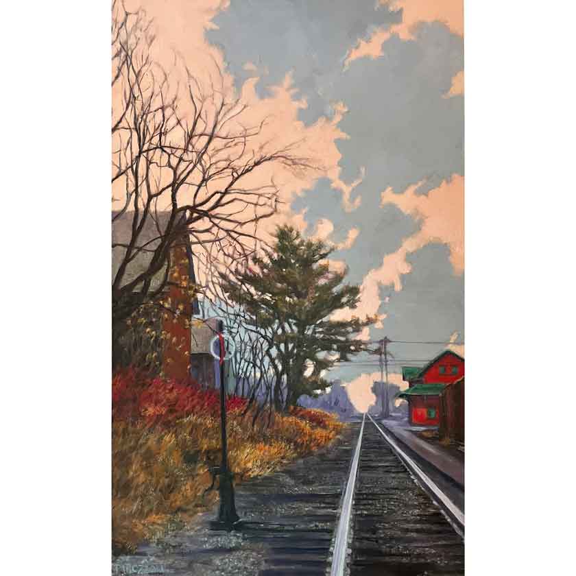 Original oil painting by contemporary artist Tom Pirozzoli at DaVallia Gallery