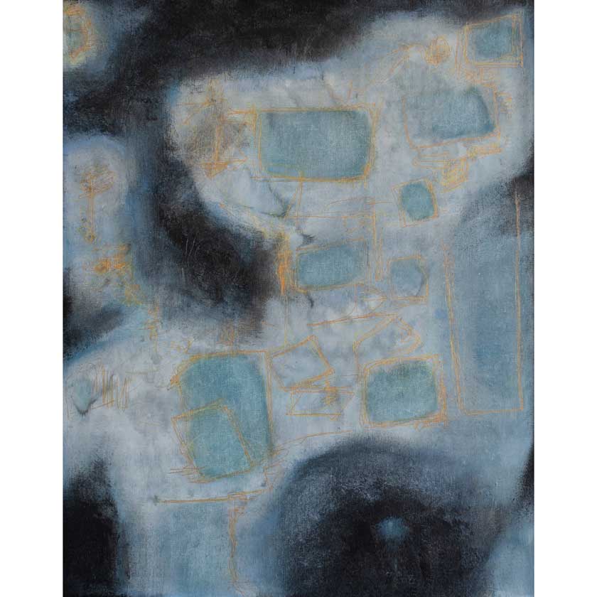 Mixed media oil painting by Katrin Waite