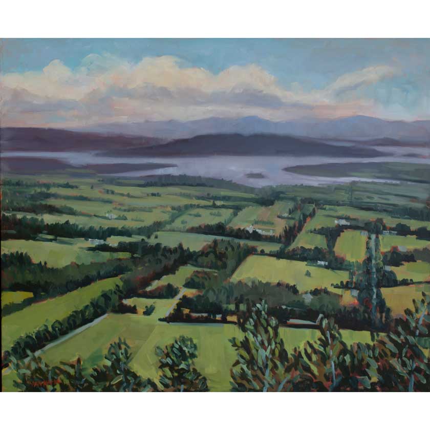 Oil painting of Vermont landscape at DaVallia Gallery