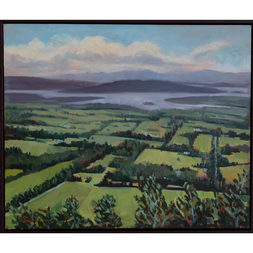 Oil painting of Vermont landscape at DaVallia Gallery