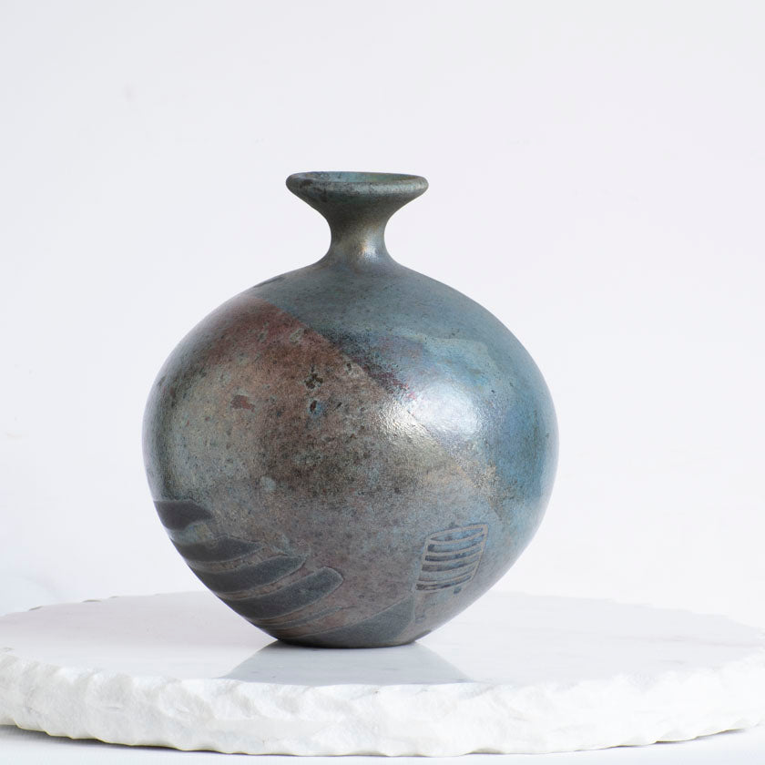 handmade raku pottery by Vermont  artist Andrew Berends