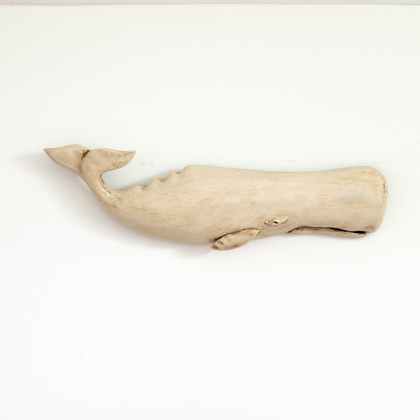 Moby Whale Wall Plaque Tail Up-Mini