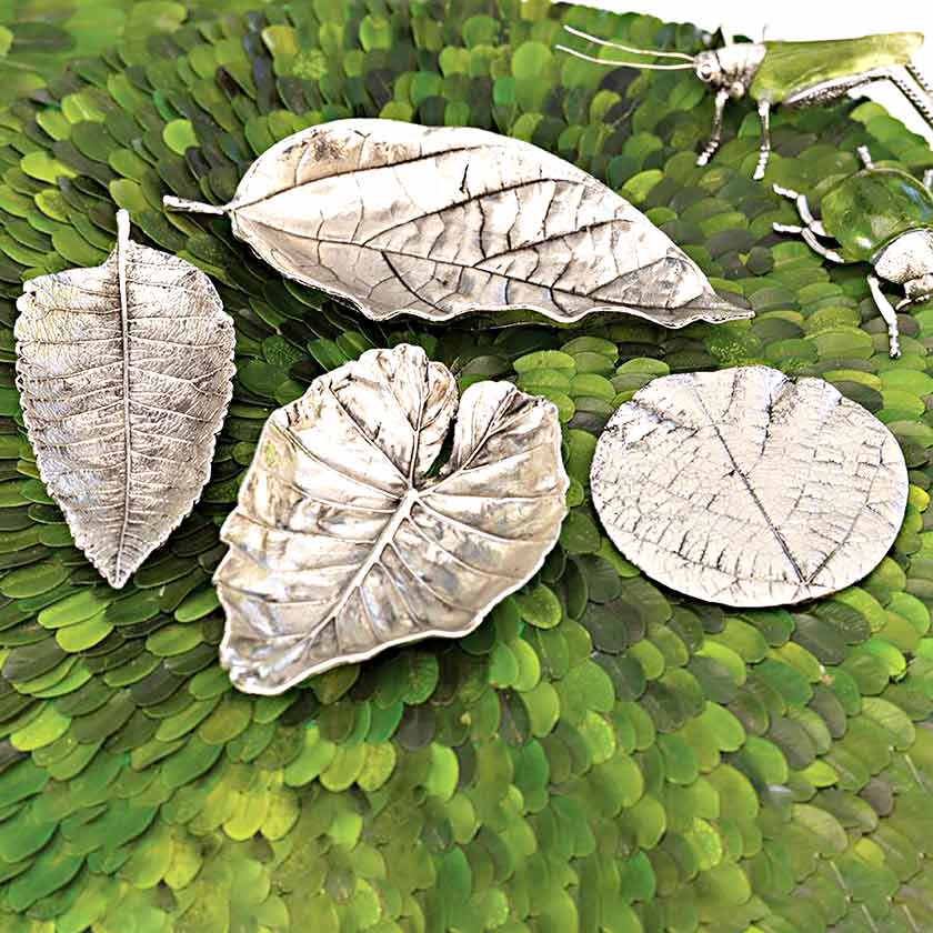Aspen Leaf Antique Pewter Tray