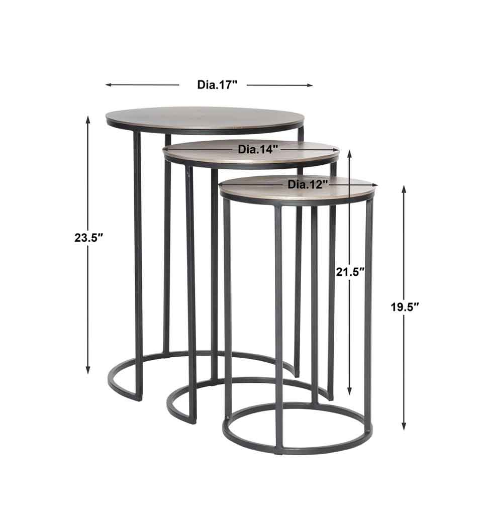 metal accent nesting side tables